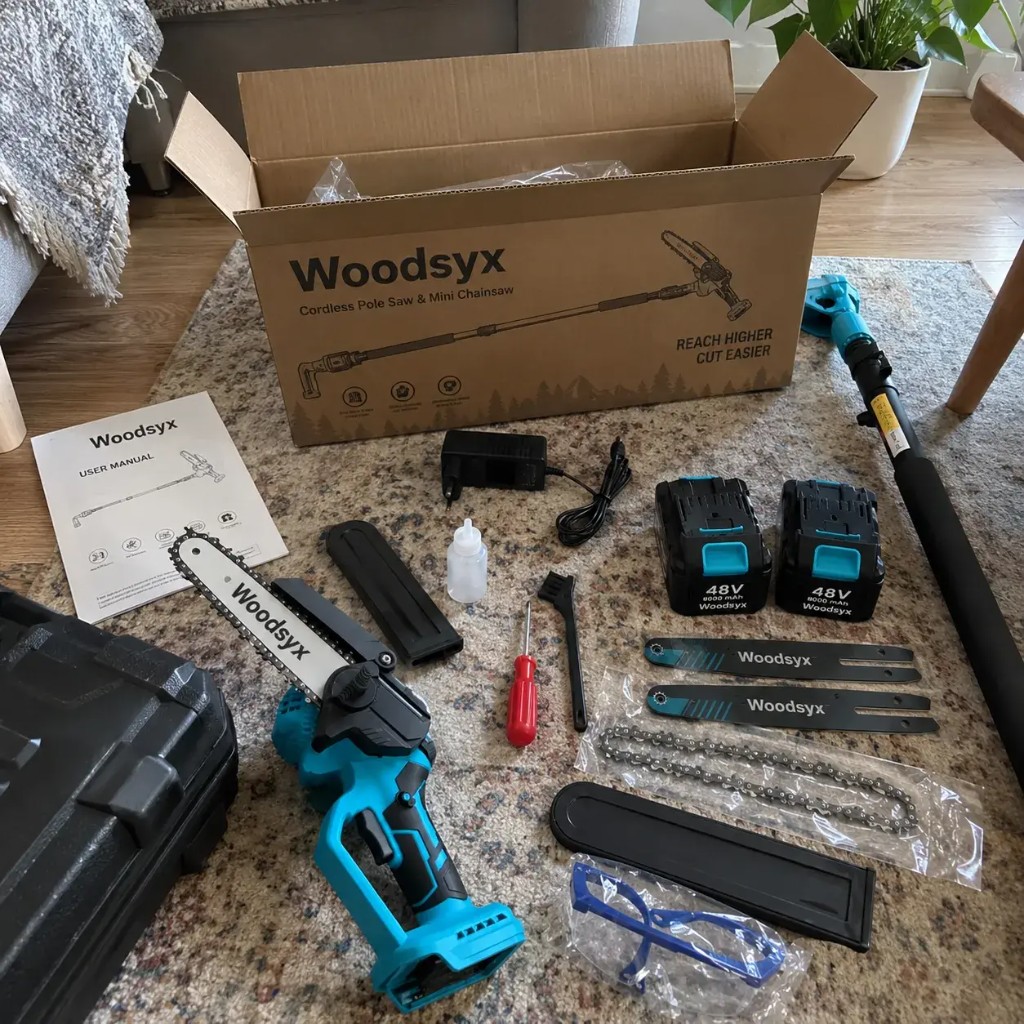 Kit completo Woodsyx con batterie, asta e accessori